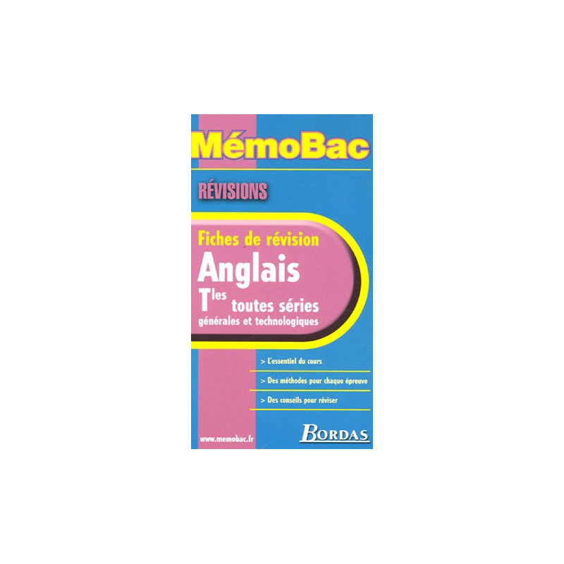 MEMO REVISIONS ANGLAIS TERM (Ancienne Edition)