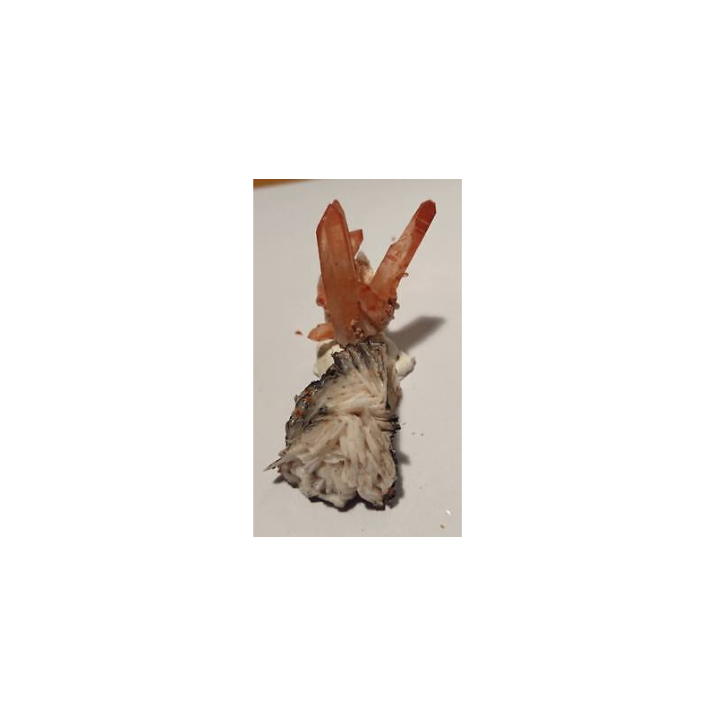 Lot de 2 Quartz hematoïde vanadinite sur barytine QHVB 9