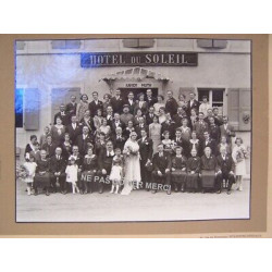 Photo ancienne Mariage SEPPOIS LE BAS devant HOTEL DU SOLEIL...