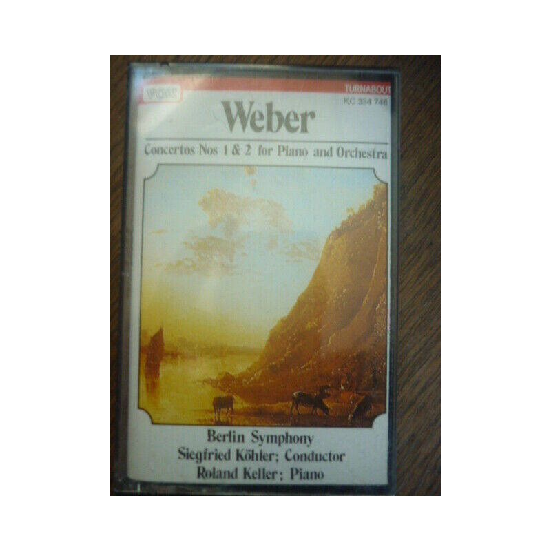 Weber Concertos Nos 1 2 for Piano and Orchestra Cassette VOX KC...