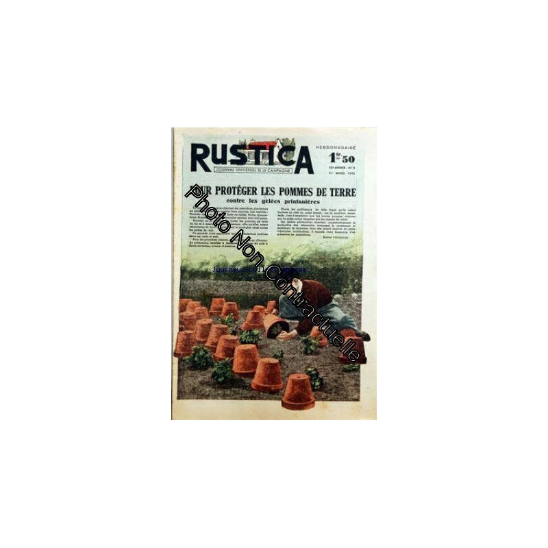 RUSTICA [No 9] du 01/03/1942 - POUR PROTEGER LES POMMES DE TERRE...