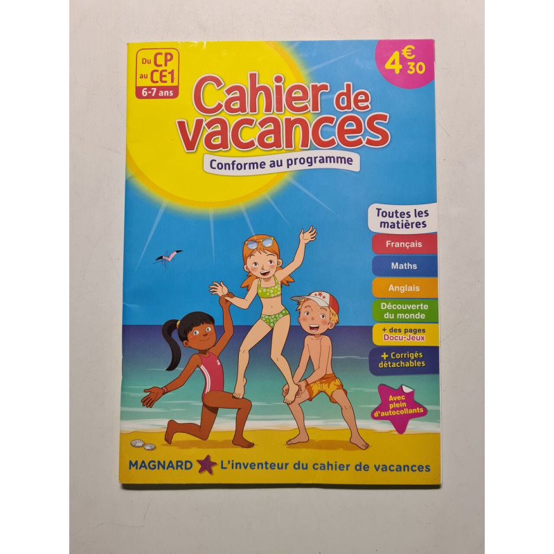 Cahier de vacances du CP au CE1 éd. 2017: 6-7 ans