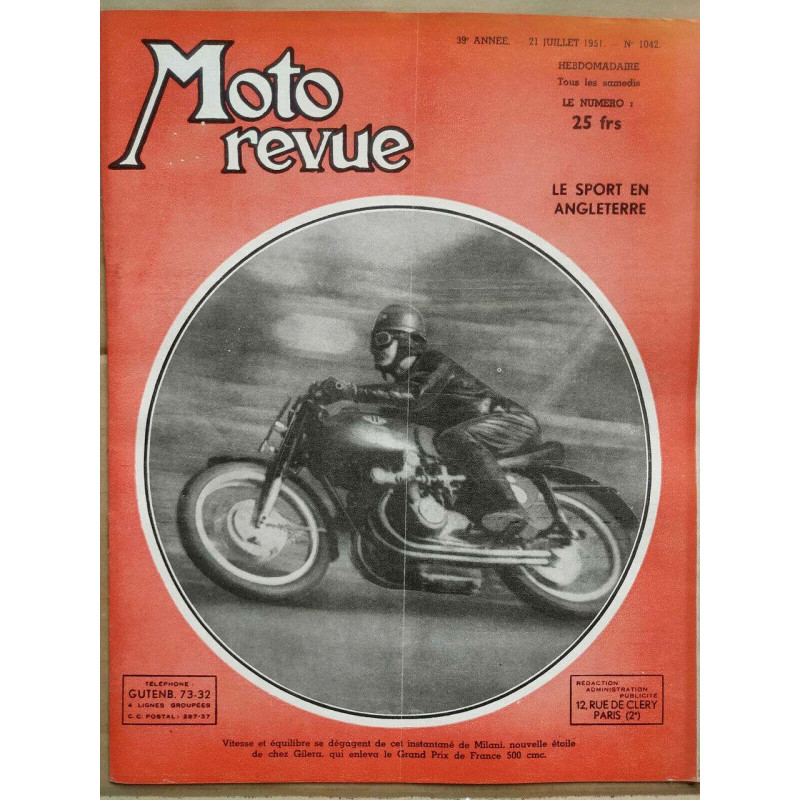 Moto Revue n 1042 Le sport en angleterre 21 Juillet 1951
