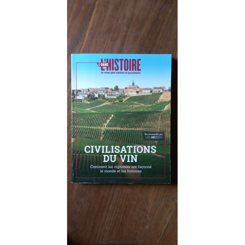 REVUE DANS L'HISTOIRE CIVILISATIONS DU VIN glenat prisma