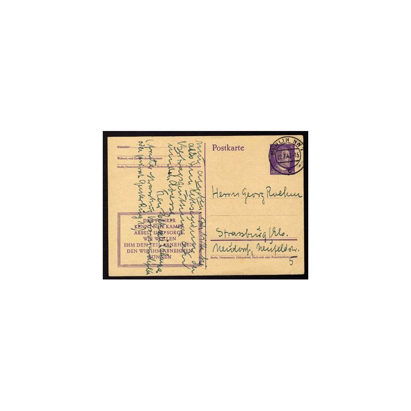 Ganzsache 6 pf. Cachet BERLIN NW C du 220743