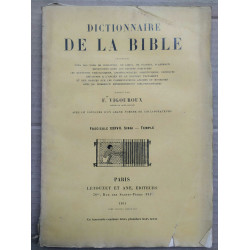 Vigouroux Dictionnaire de la bible Fascicule XXXVII Sinai temple