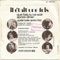 Que Fais-tu Ce Soir Après Diner / Quelle Belle Après-midi