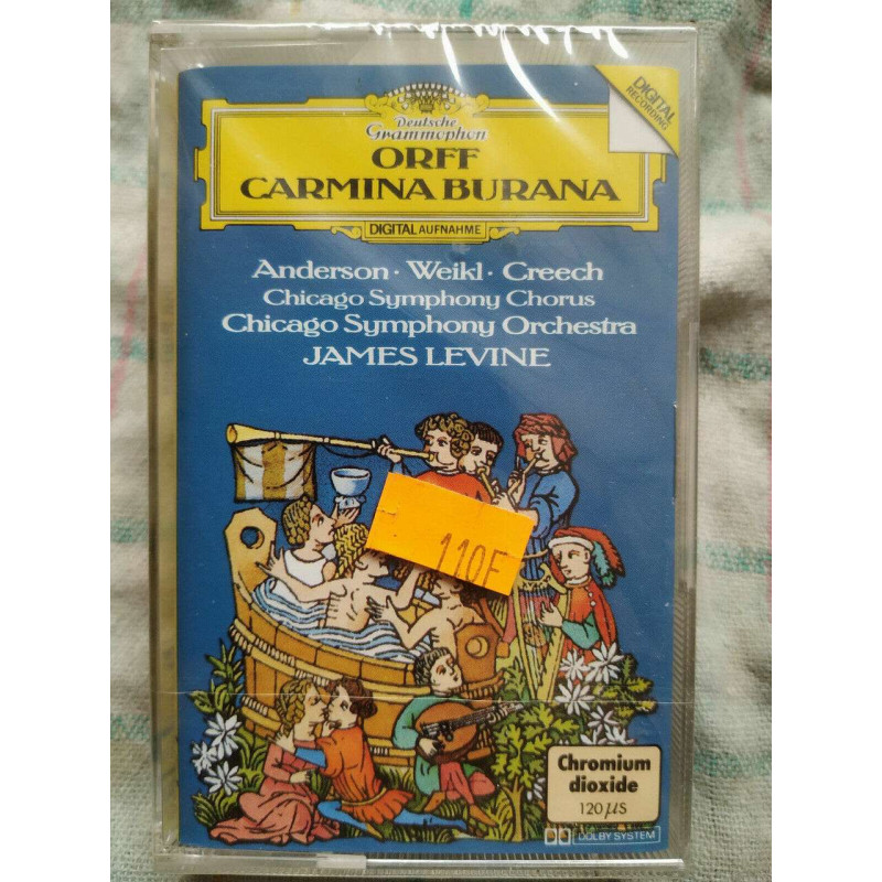 ORFF Carmina Burana James Levine Cassette Audio-K7 NEUVE SOUS BLISTER