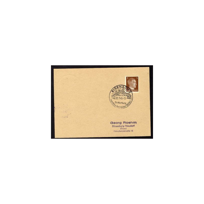 Allemagne n 706 Yv. cachet WW2 EISENACH 2 Timbre Allemand Hitler...