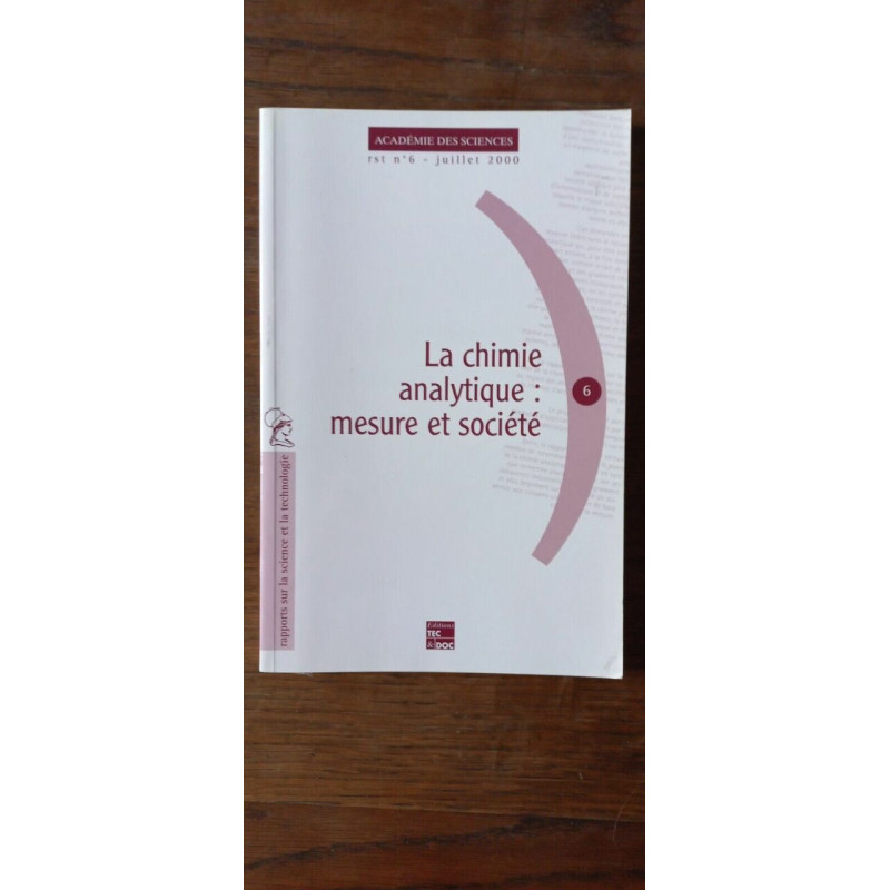 Académie Des Sciences La chimie analytique mesure et société tecdoc