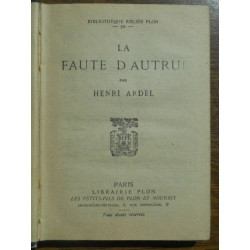 La faute d'autrui Bibliothèque reliée n50
