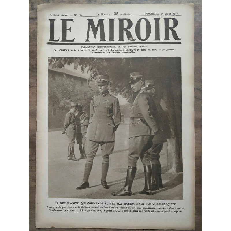 Le Miroir n144 27 Août 1916