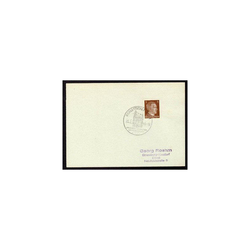 Allemagne n 706 Yv. cachet WW2 SCHLETTSTADT 1 Timbre Allemand...