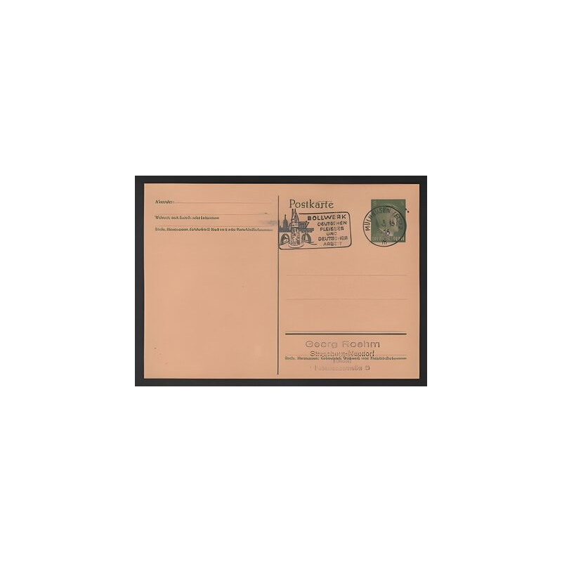 Ganzsache BOLLWERK Flamme Spéciale 040343 WW2