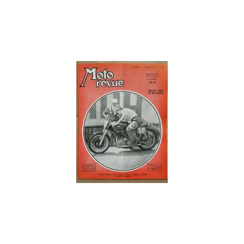 Moto Revue n 1094 Grand prix de belgique 19 Juillet 1952