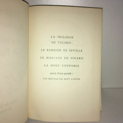 LA TRILOGIE DE FIGARO Théatre CLUB DES LIBRAIRES ex num BB9A