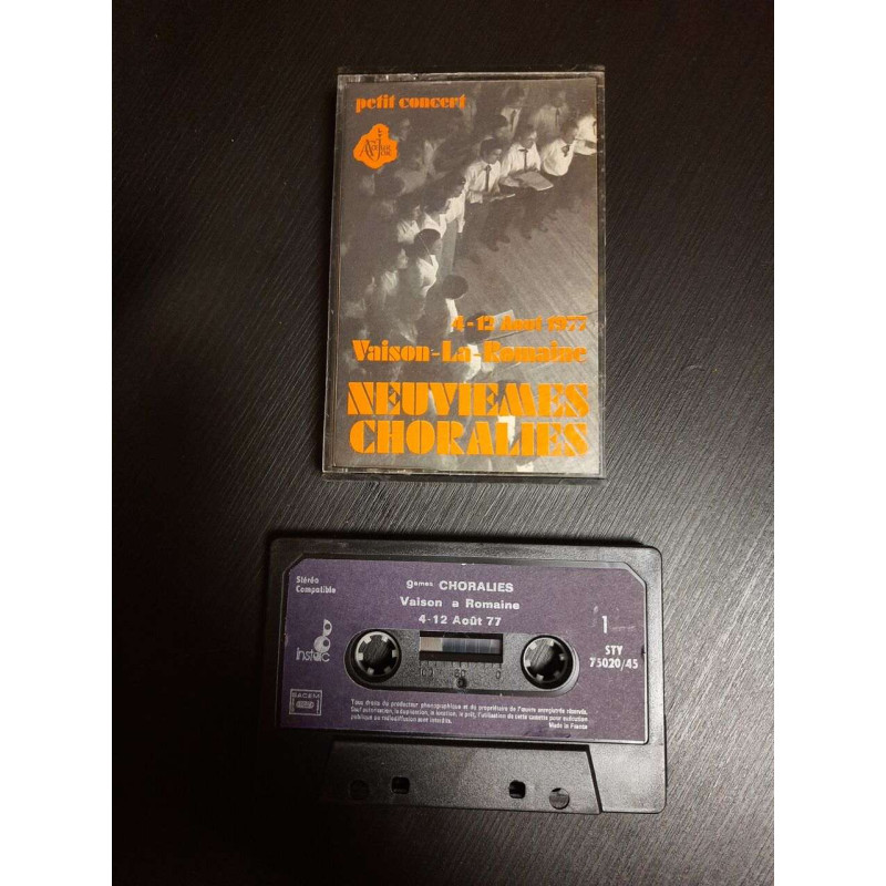 K7 Audio : Neuviemes Choralies - Vaison a Romaine ( 4-12 Auot 1977)