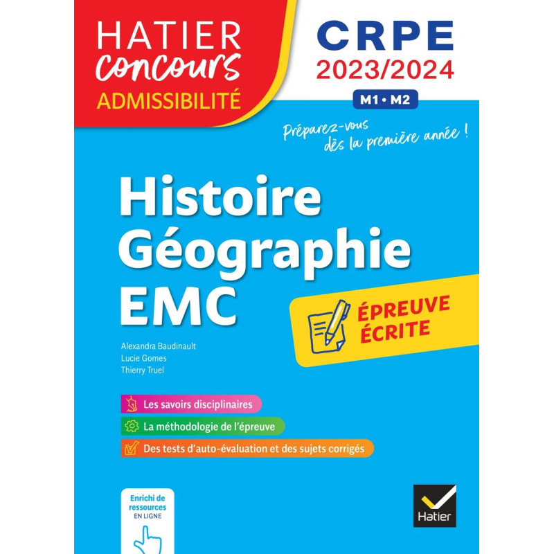 Histoire-Géographie-EMC- CRPE 2023-2024 - Epreuve écrite...
