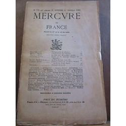 Mercure de France n775 41e année Tome ccxxiii 1er Octobre 1930