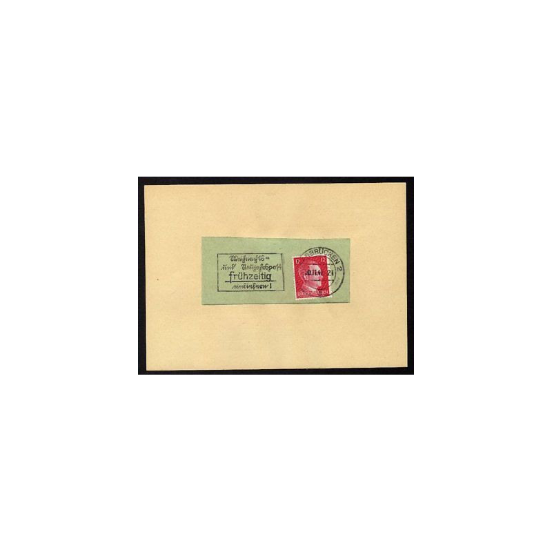 Allemagne n 712 Yv. flamme WW2 SAARBRÜCKEN 2 a Timbre Allemand Mi...