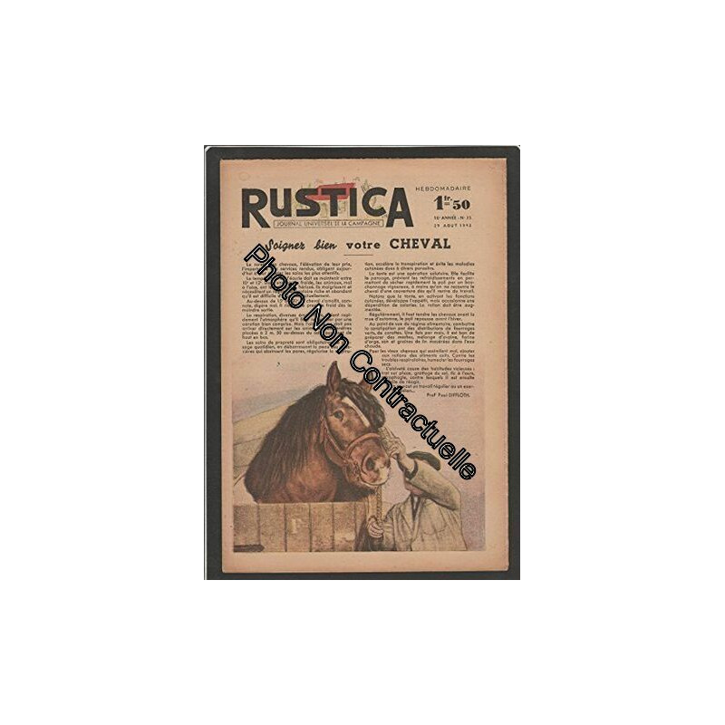 RUSTICA [No 35] du 29/08/1943 - SOIGNEZ BIEN VOTRE CHEVAL