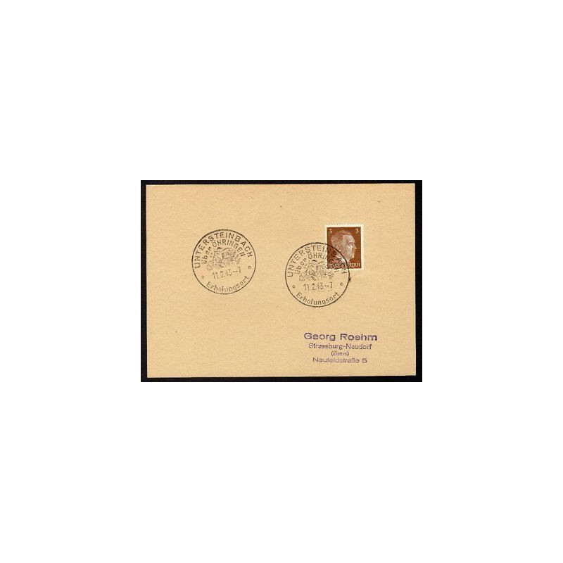 Allemagne n 706 Yv. cachet WW2 UNTERSTEINBACH Timbre Hitler Mi n 782