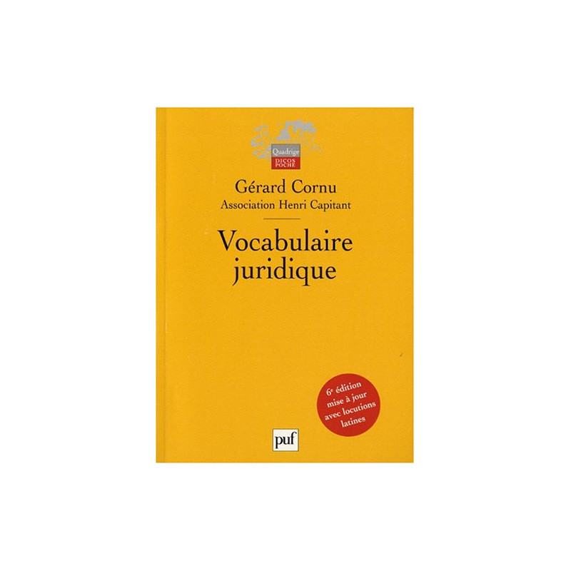 Vocabulaire juridique