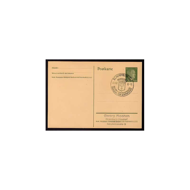 Ganzsache SCHIRMECK Els ROTAU Spécial 250243 WW2