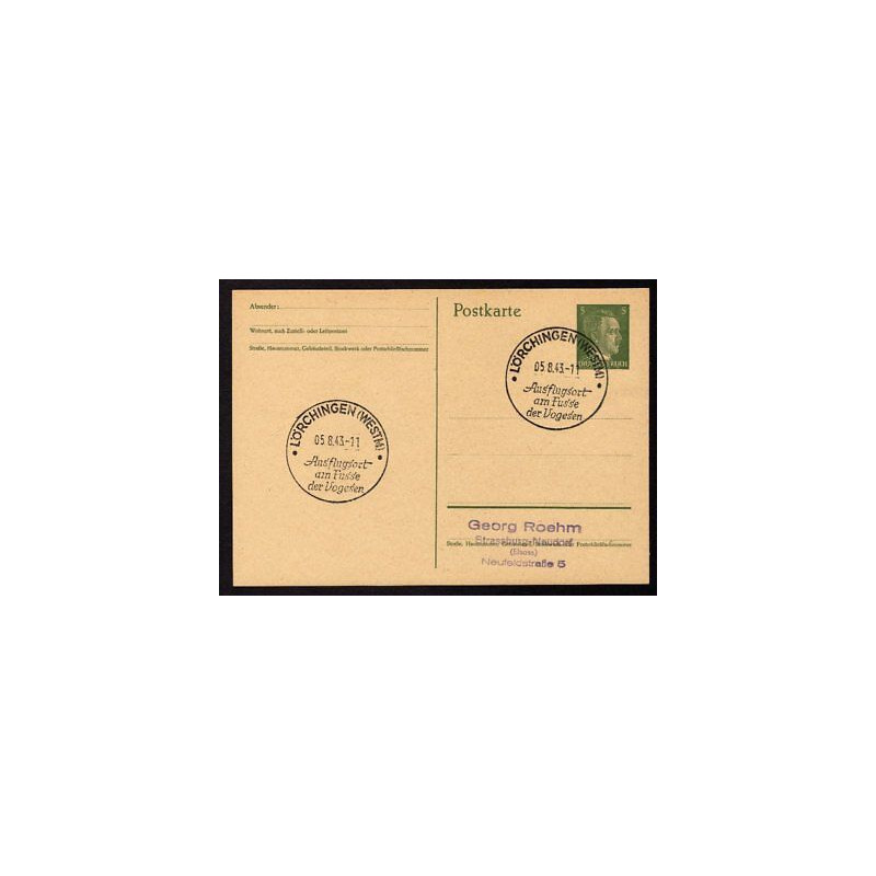 Ganzsache LÖRCHINGEN Westm Cachet Spécial 050843