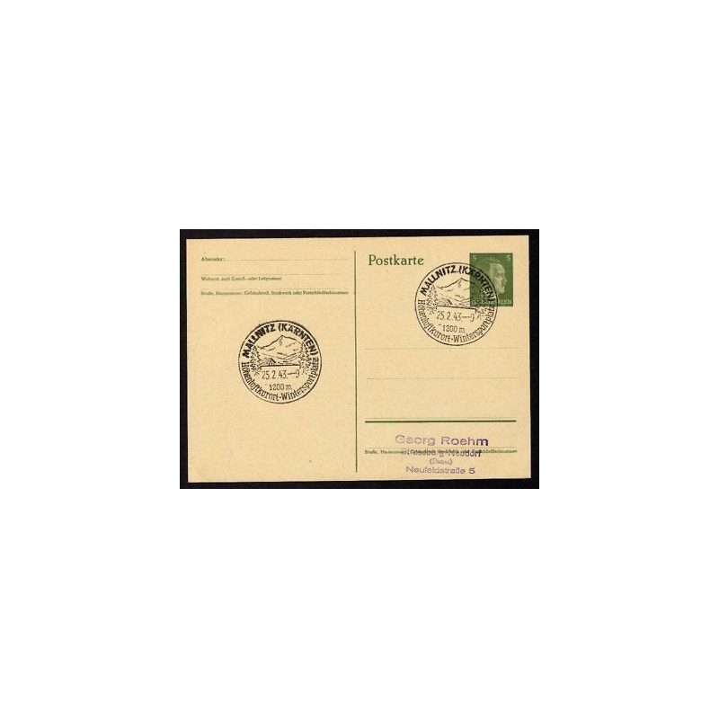 Ganzsache MALLNITZ Cachet Spécial 250243 WW2