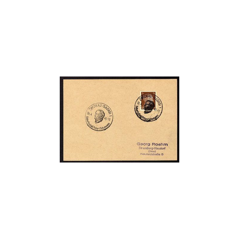Allemagne n 706 Yv. cachet WW2 ZWICKAU 1 Timbre Allemand Hitler Mi...