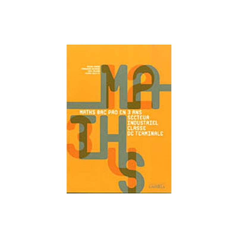 Maths Tle Bac Pro secteur industriel