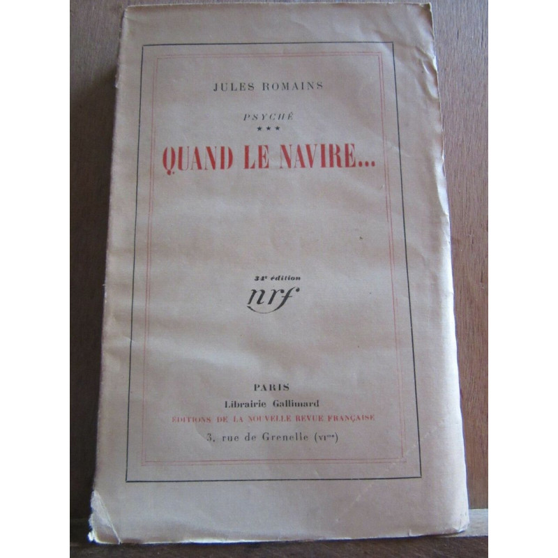 psyché Quand le navire Librairie