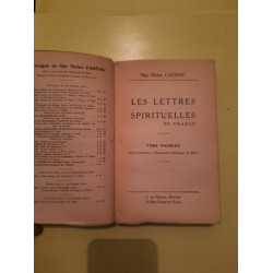 Mgr Moise cagnac Les Lettres Spirituelles en france Tome 1 j