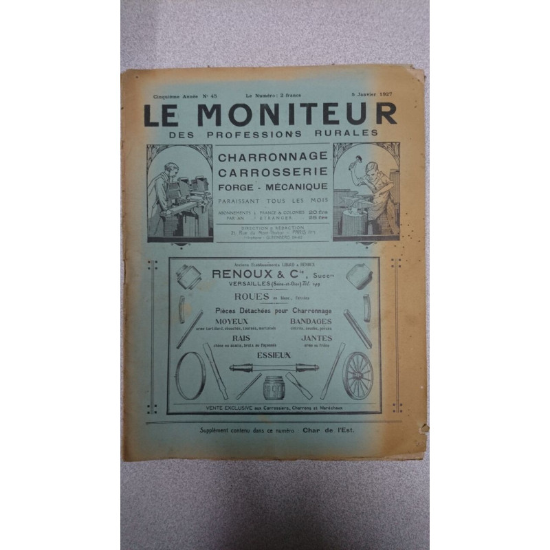 Le moniteur des professions rurales N.45 - Janvier 1927