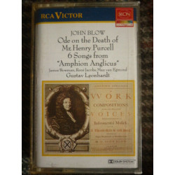 John Blow Ode on the Death of Mr Purcell Cassette Audio RCA Victor...