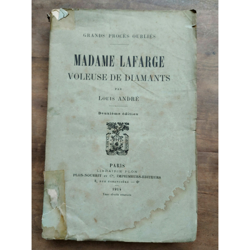 Madame Lafarge voleuse de diamants plon