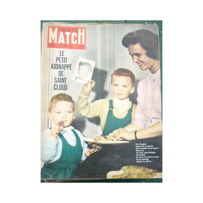 PARIS MATCH n 576 du 23 Avril 1960 le petit Kidnappé de Saint Cloud
