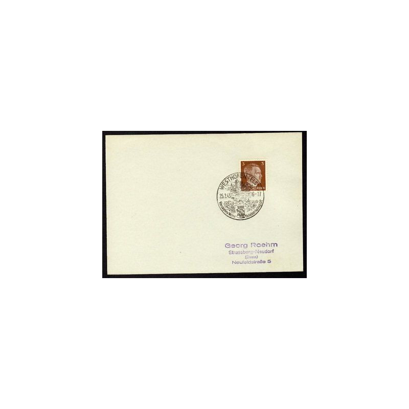 Allemagne n 706 Yv. cachet WW2 WESTHOFEN Timbre Allemand Hitler Mi 782
