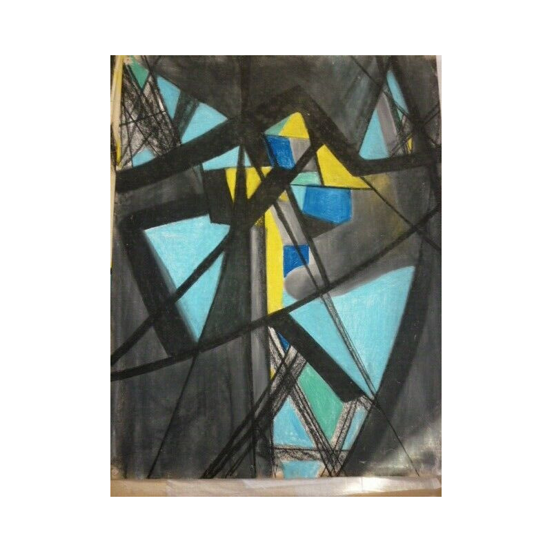 Madeleine claass Architecture II Pastels gras sur papier 65 cm x 50 cm