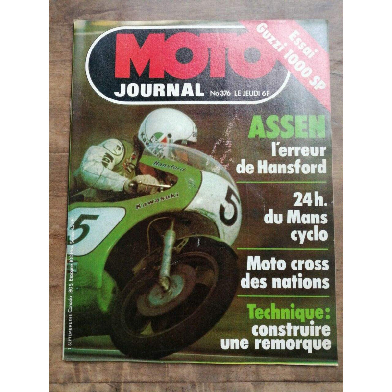 Moto Journal n 376 7 Septembre 1978