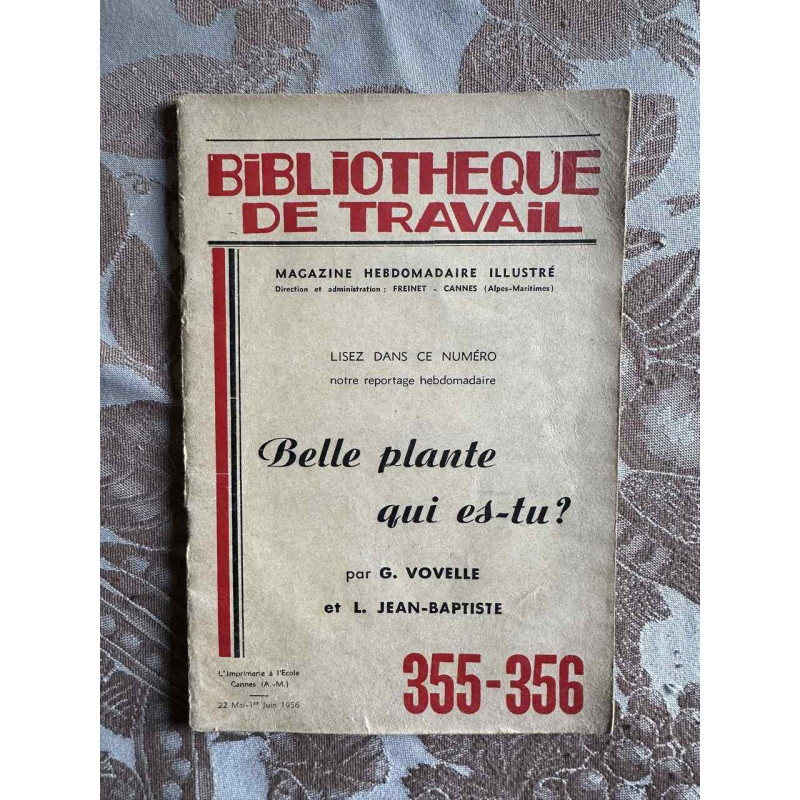 Bibliothèque de Travail n°355-356