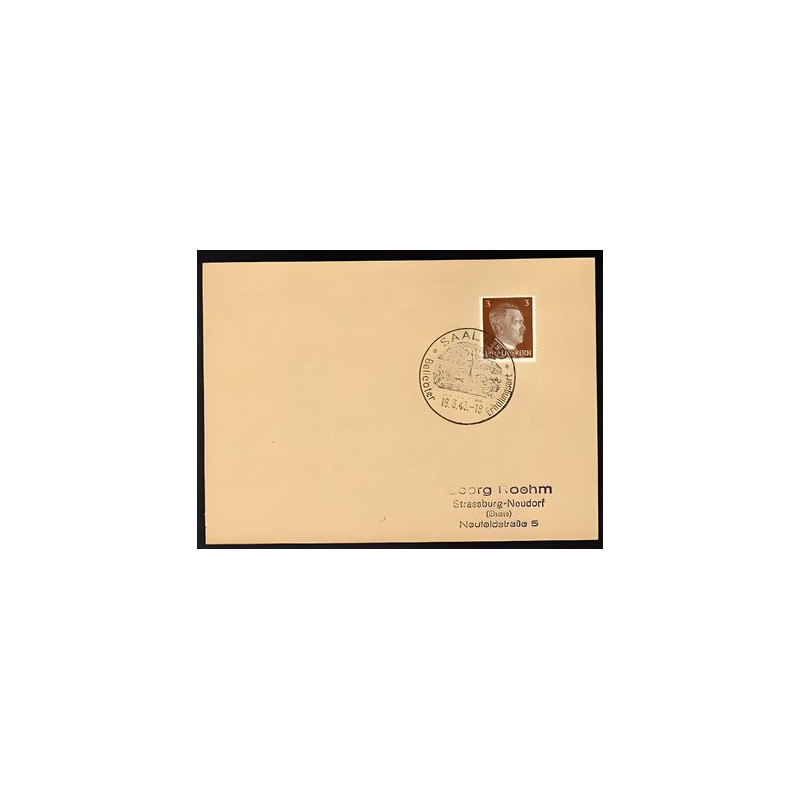Allemagne n 706 Yv. cachet WW2 SAAL Els Timbre Allemand Hitler Mi...