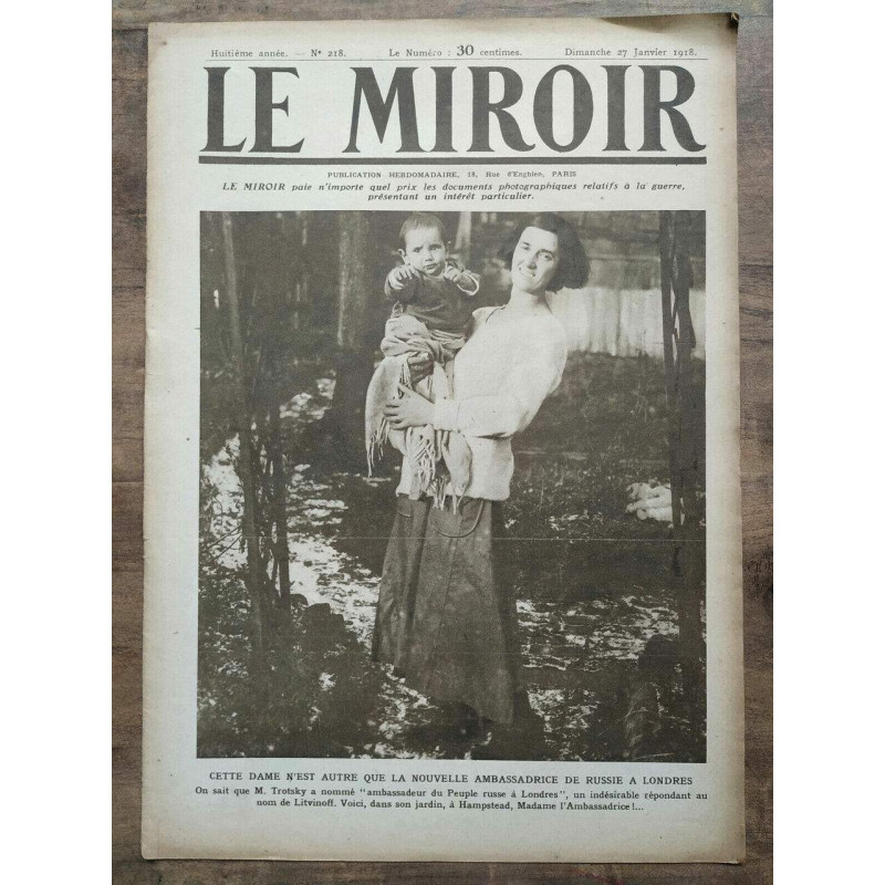 Le Miroir n218 27 Janvier 1918