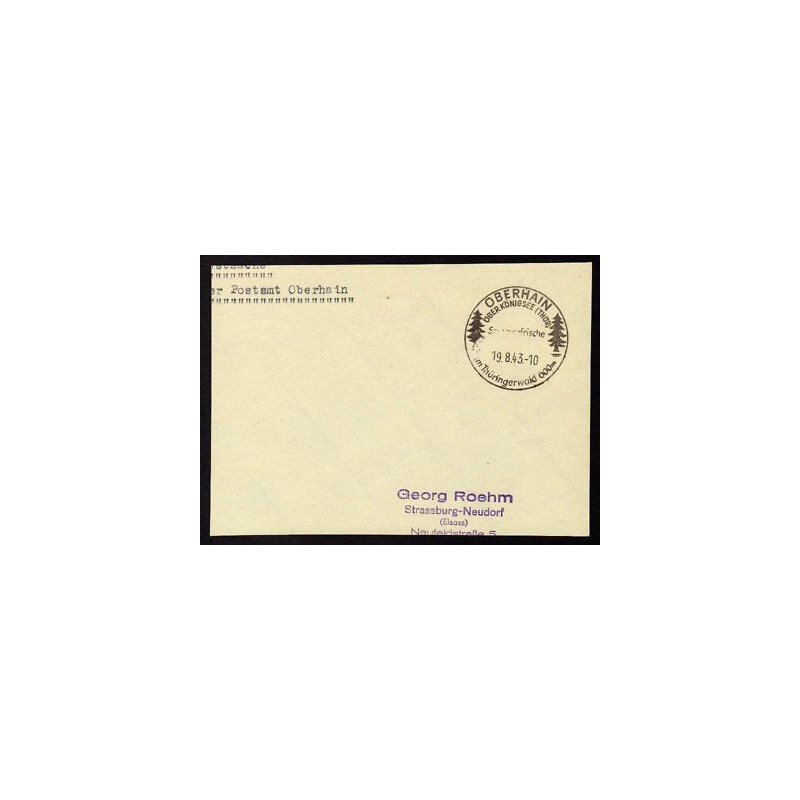 Postsache Absender Postamt OBERHAIN 43