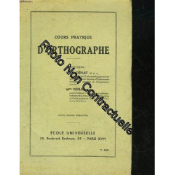 Cours Pratique D'orthographe