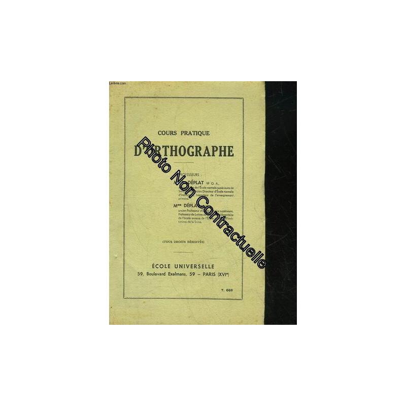 Cours Pratique D'orthographe