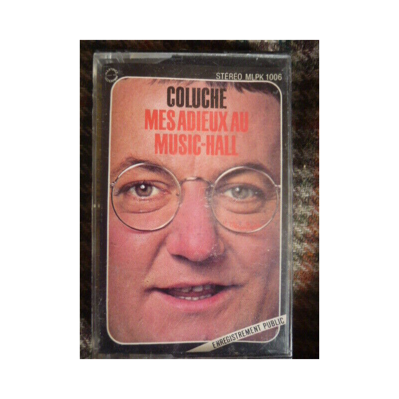 coluche Mes adieux au Music-Hall-En public Cassette Audio-K7 RCA...