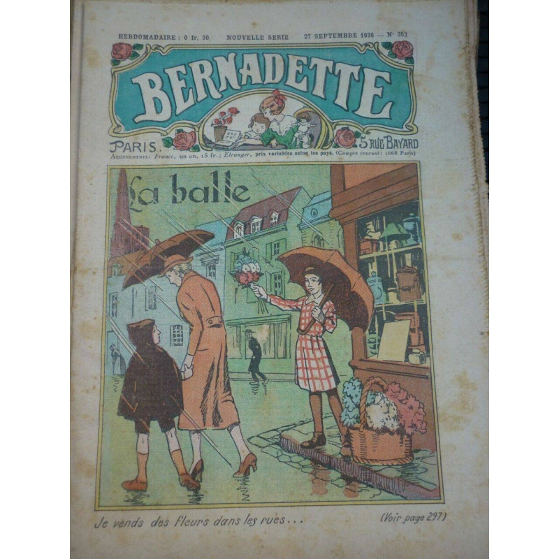 Bernadette Nouvelle Série n352 27 Septembre 1936 La balle