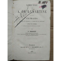 g robertet - l'œuvre de a de lamartine Extraits Choisis Et Annotés